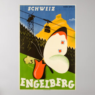 Engelberg, Schweiz,Ski Poster
