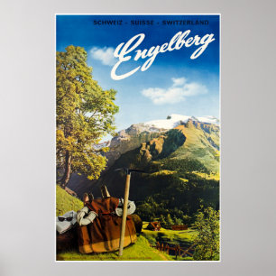 Engelberg, Schweiz,Ski Poster