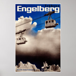 Engelberg, Schweiz,Ski Poster