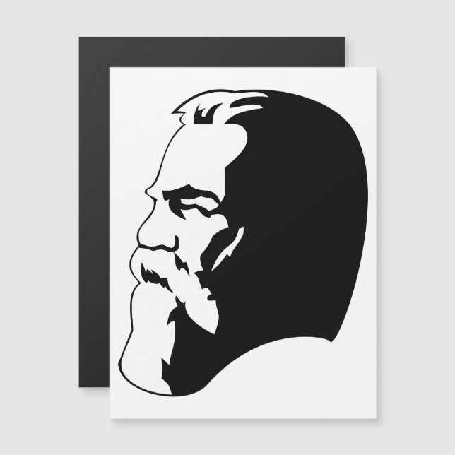 Engels, Kommunism, Socialism, Sovjetunionen Magnetisk Inbjudningskort (Fram/baksida)