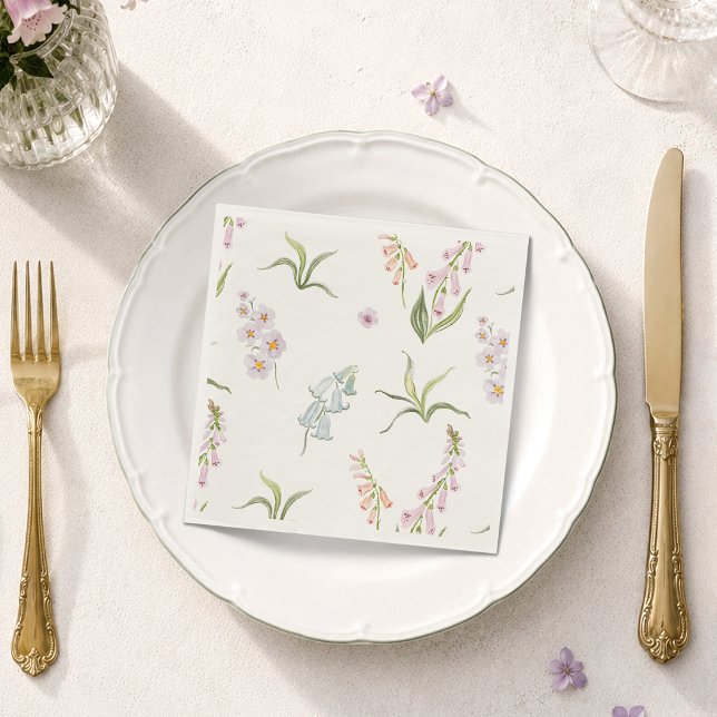 Engelsk äng blomsterbröllop servett (Skapare uppladdad)