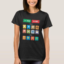 Engelsk autism AAC PECS-pekmeddelande 01 T Shirt