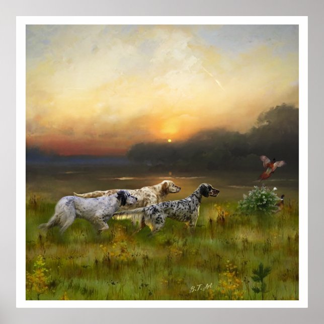 Engelsk bokstav, fågeljakt poster (Framsidan)