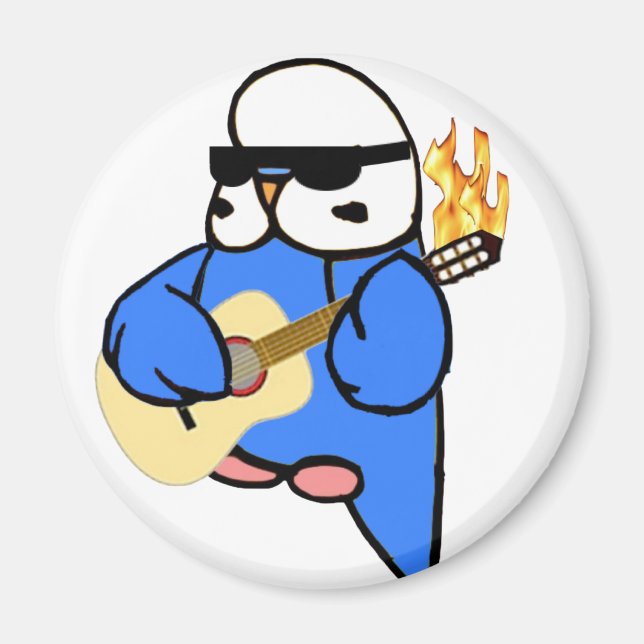 Engelsk budgie Unplugged Magnet (Framsidan)