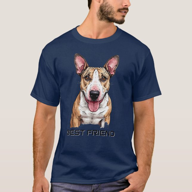 Engelsk Bull Terrier Hund T Shirt (Framsida)