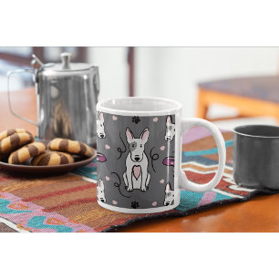 Engelsk Bull Terrier kaffekopp Söt hundälskare