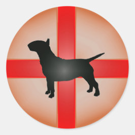 Engelsk Bull Terrier Sticker Runt Klistermärke
