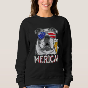 Engelsk bulldog 4 juli Merica Manar Women Usa T Shirt