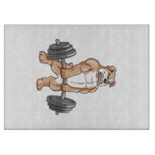 Engelsk bulldog Bodybuilding der Weightlyftande Ba