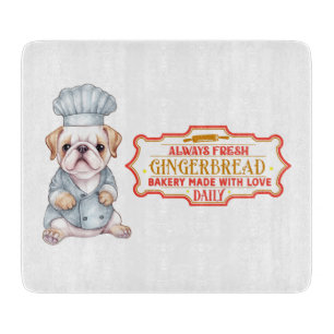 Engelsk bulldog Chef Baking Gingerbröd