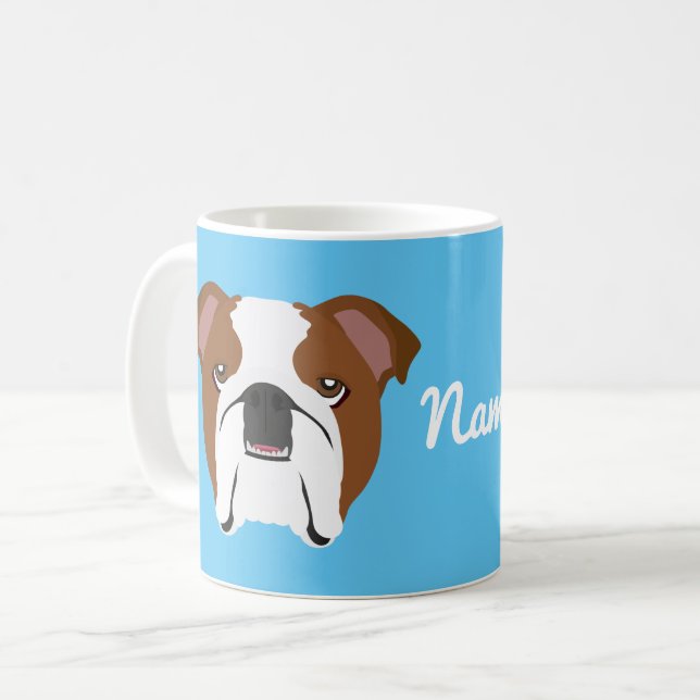 Engelsk bulldog Coffee Mugg (Framsida vänster)