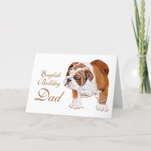 Engelsk Bulldog Fars Dag Kort