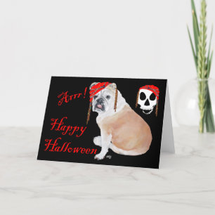 Engelsk Bulldog Halloween Kort