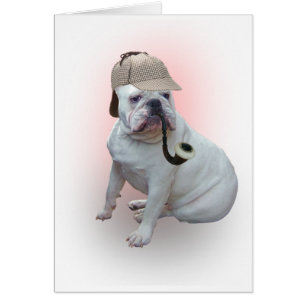 Engelsk bulldog hälsningskort