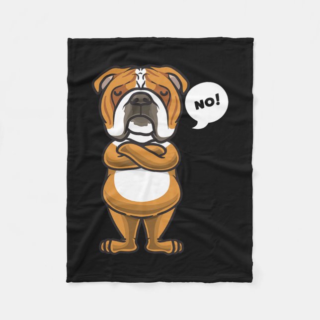 Engelsk Bulldog Hund  Fleecefilt (Framsidan)