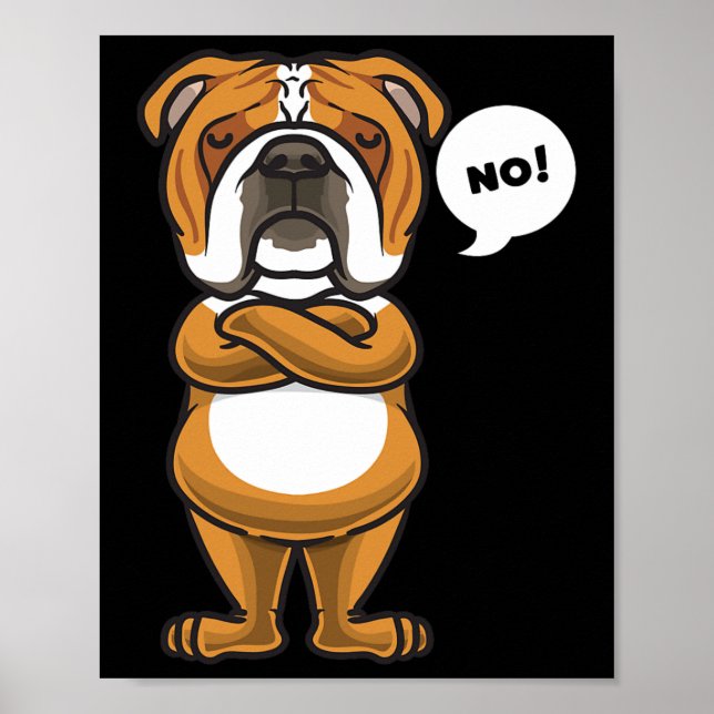Engelsk Bulldog Hund  Poster (Framsidan)