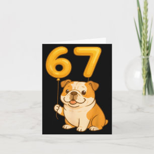 Engelsk Bulldog Hund Rolig 67 Meme Sex Sju Balloo Kort