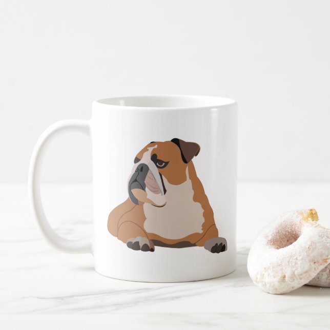 Engelsk Bulldog Husdjur Kaffemugg (Med munk)