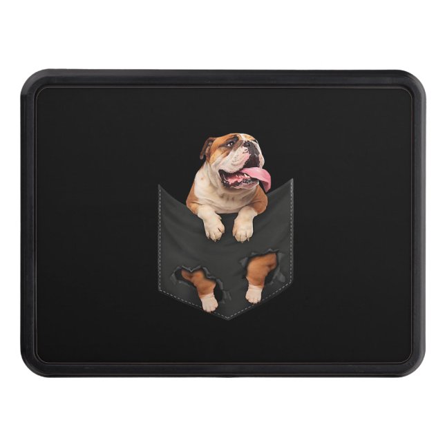 Engelsk Bulldog I Din Ficka  Hundälskare Dragkroksskydd (Framsidan)