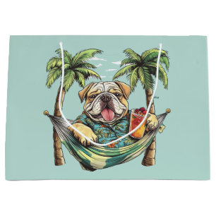 Engelsk Bulldog I Hawaiiansk Top