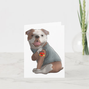 Engelsk bulldog I Kärlek Mamma Tattoo Hund tröja M Kort