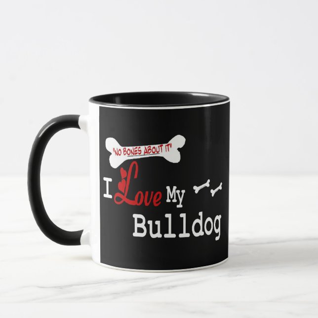 Engelsk bulldog (I Kärlek) Mugg (Vänster)