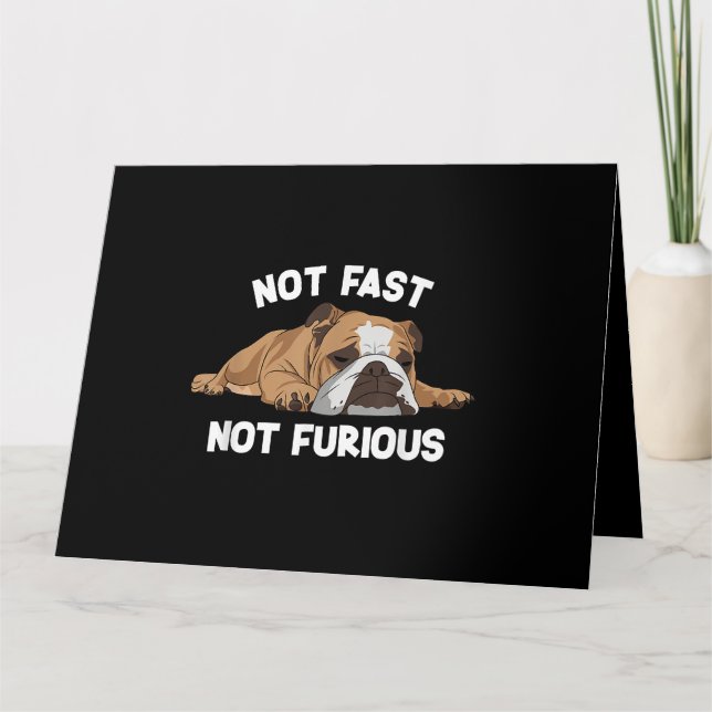 Engelsk bulldog inte snabb, inte felfri funktion kort (Framsida)