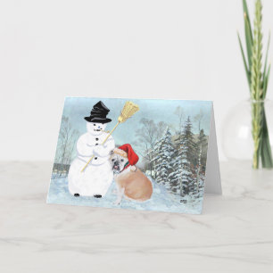 Engelsk bulldog-jul helgkort