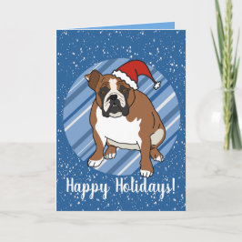 Engelsk bulldog-jul kort