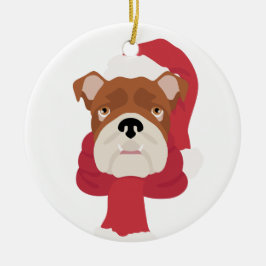 Engelsk bulldog jul Ornament