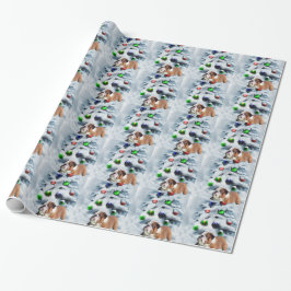 Engelsk bulldog-jul presentpapper