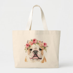 Engelsk bulldog Jumbo Tote Jumbo Tygkasse