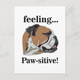 Engelsk bulldog känner Pawsitive Pet Ansikte Vykort