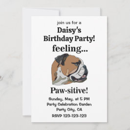 Engelsk bulldog känner sig som en känslig Födelsed Inbjudningar