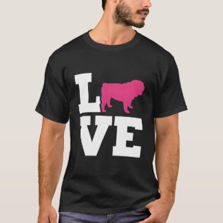 Engelsk Bulldog kärlek T Shirt