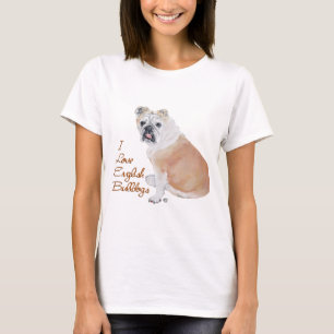 Engelsk Bulldog kärlek T Shirt