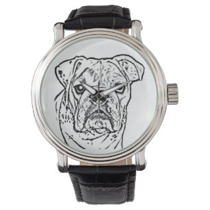 Engelsk bulldog-klocka armbandsur