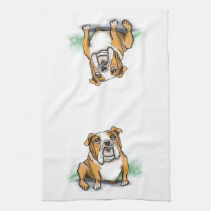 Engelsk bulldog kökshandduk