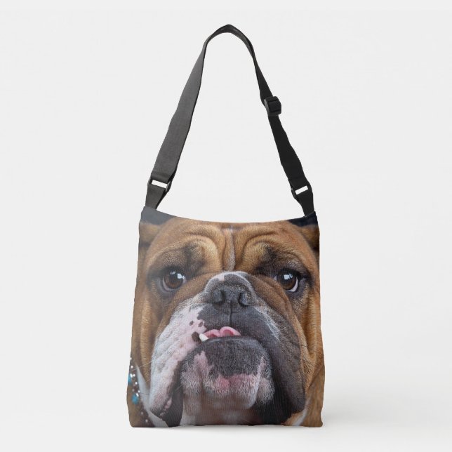 Engelsk Bulldog Kudd Axelväska (Framsida)