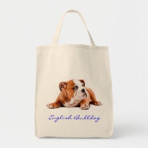 Engelsk bulldog Livsmedel tote Bag Tygkasse