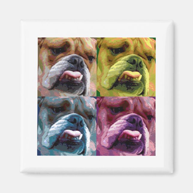 Engelsk bulldog magnet (Framsidan)