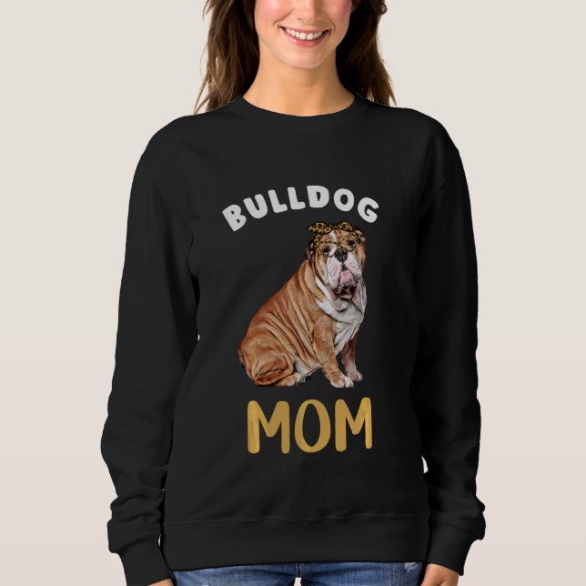 Engelsk Bulldog Mamma Mamma Hund Bulldog Mamma Leo T Shirt (Framsida)