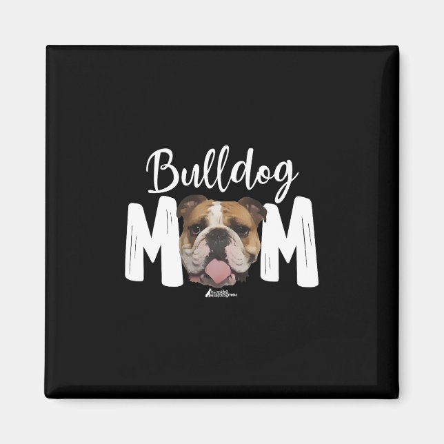 Engelsk bulldog Mamma Top Magnet (Framsidan)