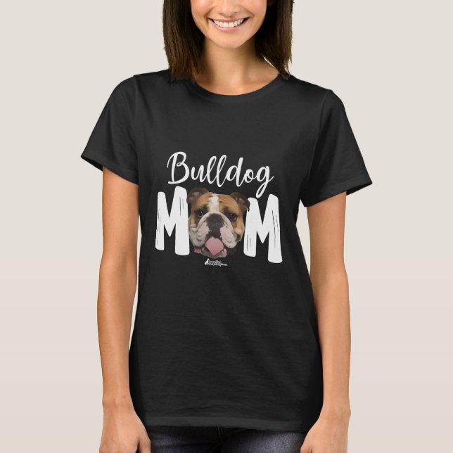 Engelsk bulldog Mamma Top T Shirt (Framsida)