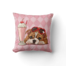Engelsk bulldog och milkshake