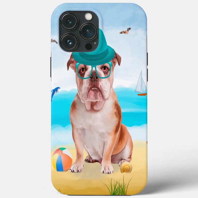 Engelsk bulldog på Beach (Baksida)