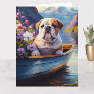 Engelsk bulldog på Paddle: A Scenia Äventyr Kort