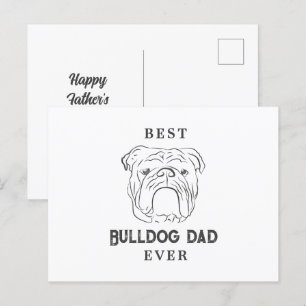Engelsk Bulldog Papa Fars Dag Kort