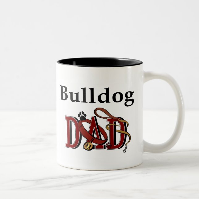 Engelsk bulldog Pappa Mugg (Höger)