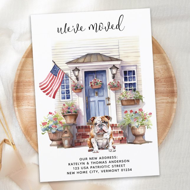 Engelsk bulldog Patriotic Anpassningsbar Pet Hund  Meddelande (Skapare uppladdad)